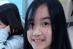 Olivia - 4th grader - (Mandarin is her first language) enjoys using the Pocket Talk in math class to understand word problems.