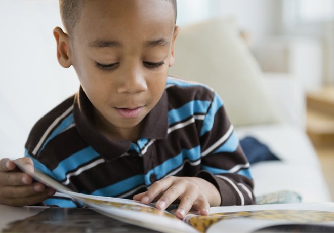 Boy reading