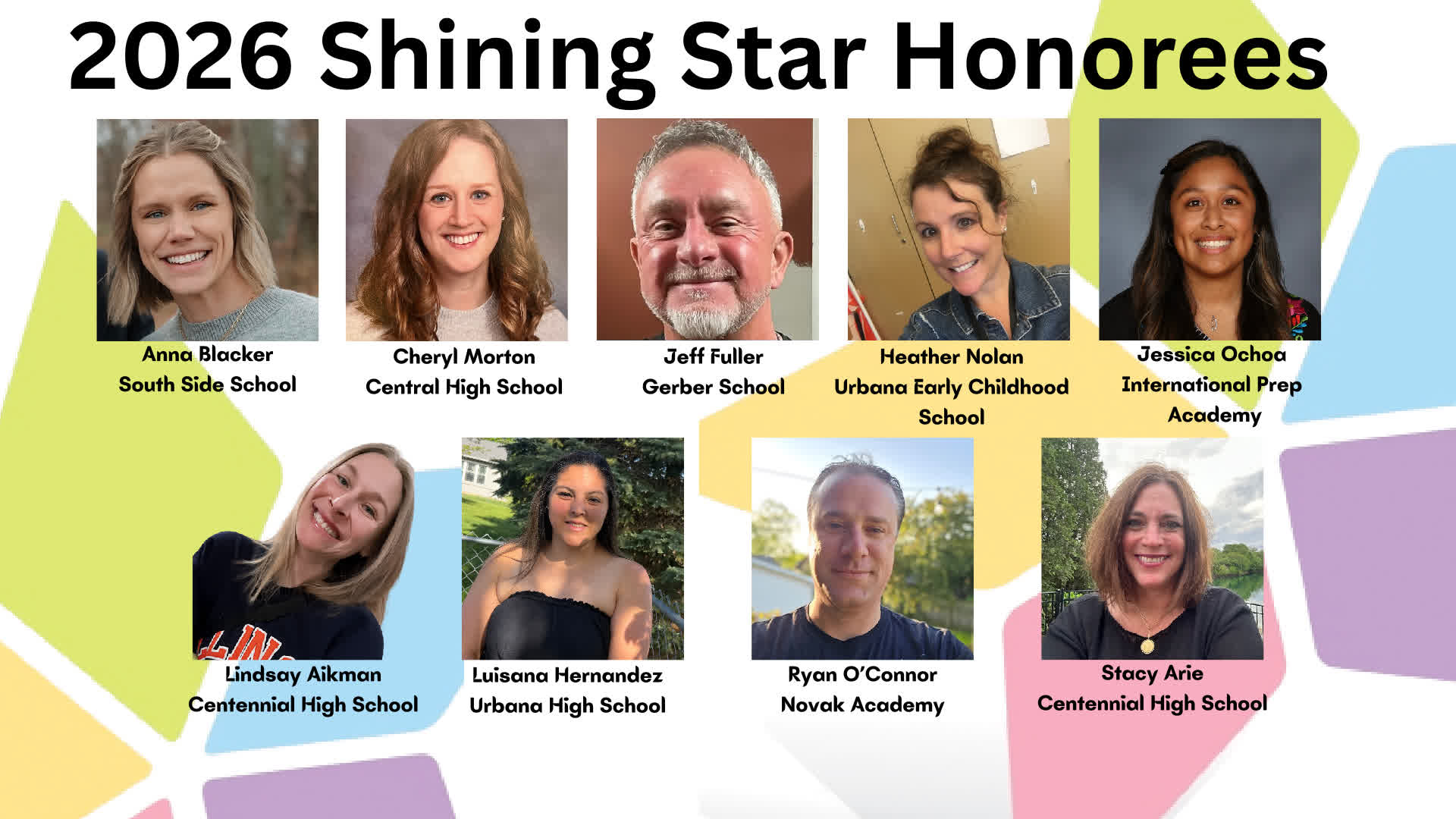 2026 Shining Star Honorees